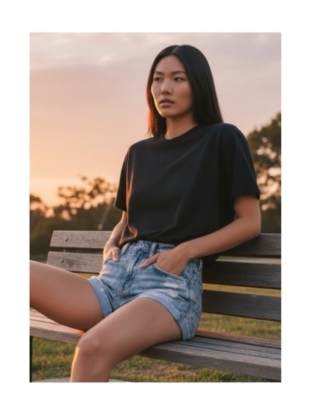 new LF Carmar ❉ Vintage 80’s Acid High Rise Cut Off Rolled Cuff Hem Shorts ❉ 27 - Picture 14 of 16